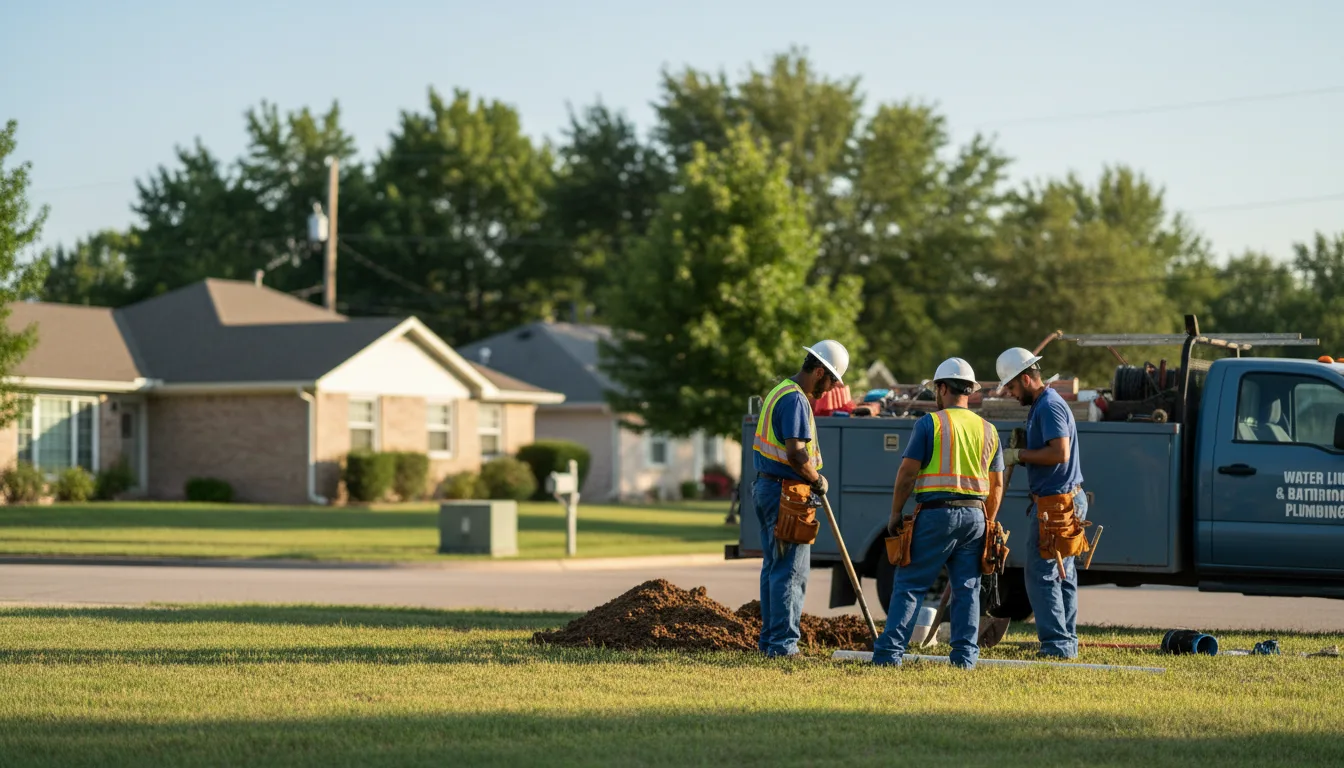 Residential water line and bathroom plumbing service in Bastrop, TX